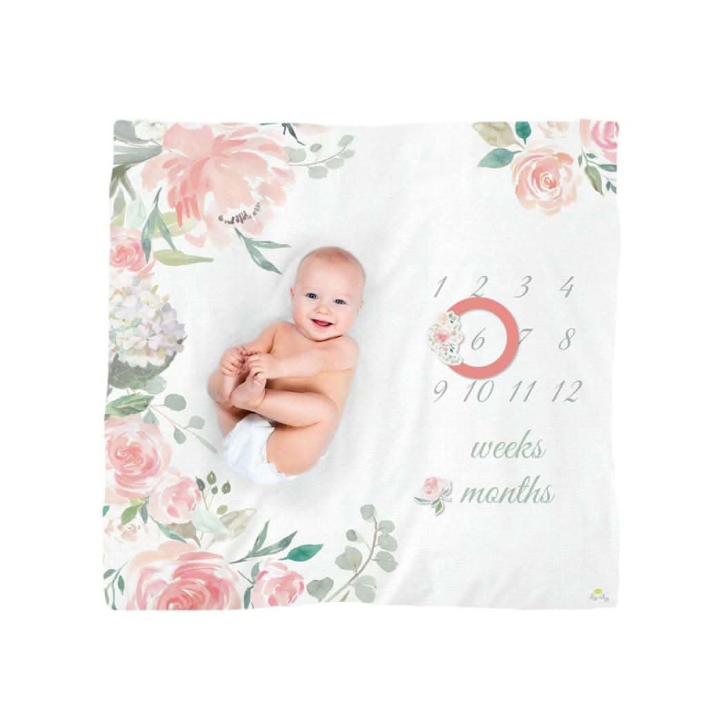 Itzy Ritzy Muslin Milestone Blanket Set-Nursery Decor-Itzy Ritzy-Floral-ANB Baby Store