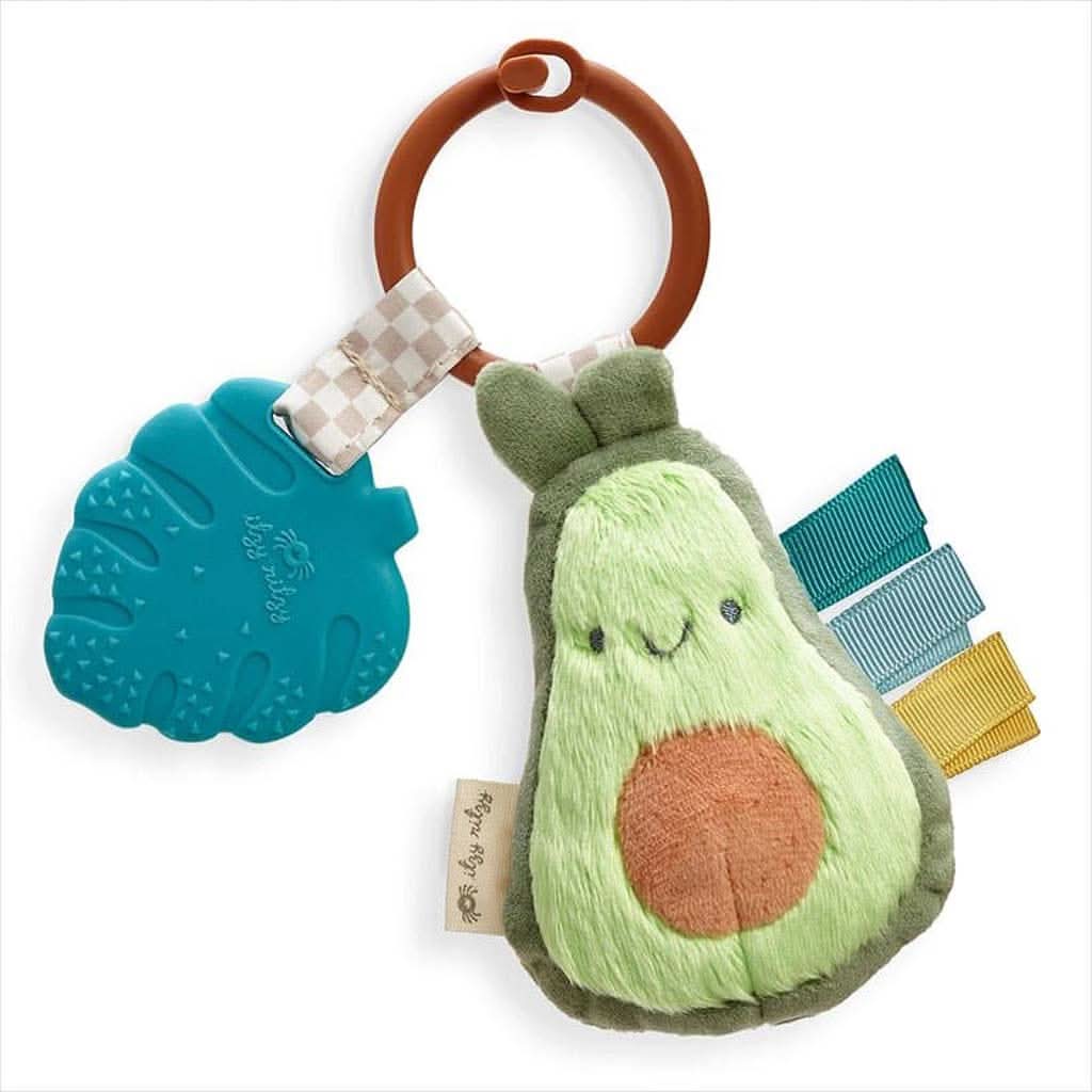 Itzy Ritzy Pal Plush with Teether-Teething Toys-Itzy Ritzy-Avocado-ANB Baby Store