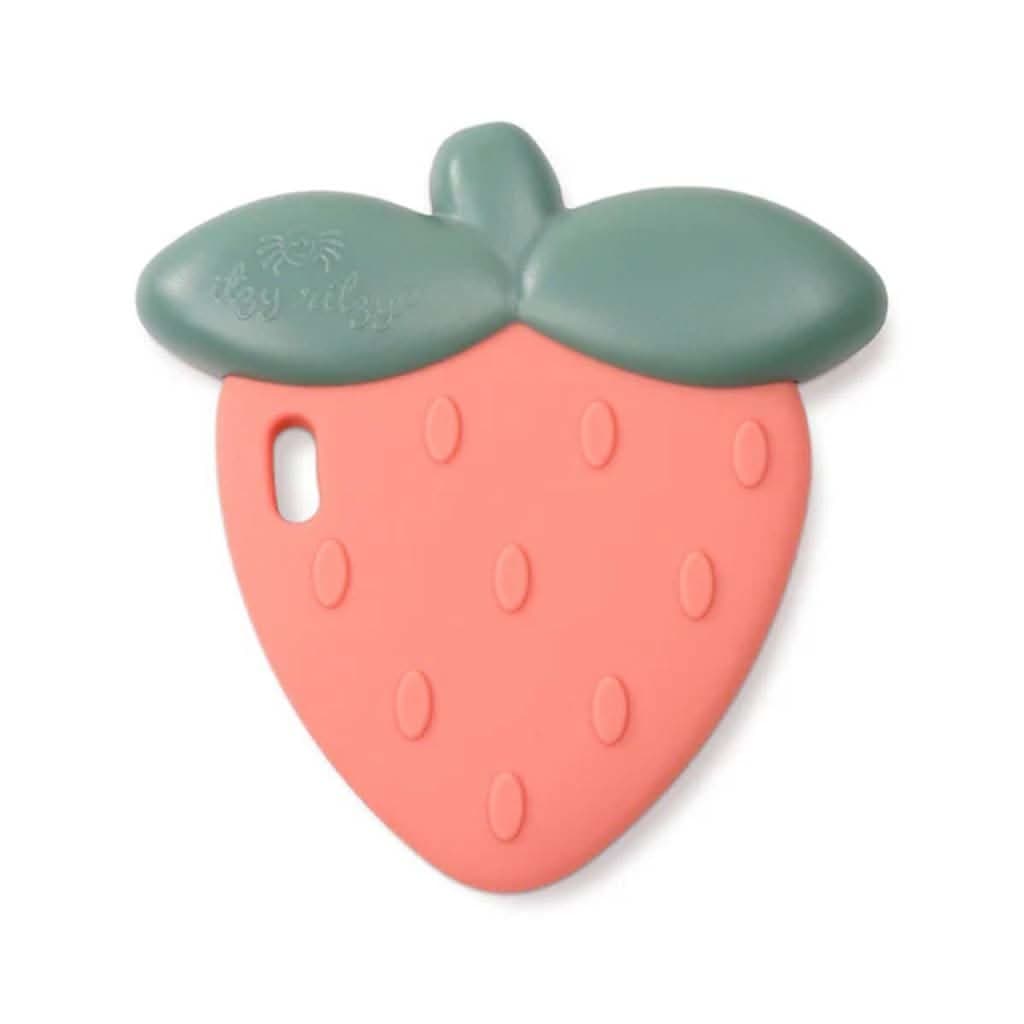 Itzy Ritzy Sweetie Shake Teether with Rattle, Strawberry-Baby Toys-Itzy Ritzy-ANB Baby Store