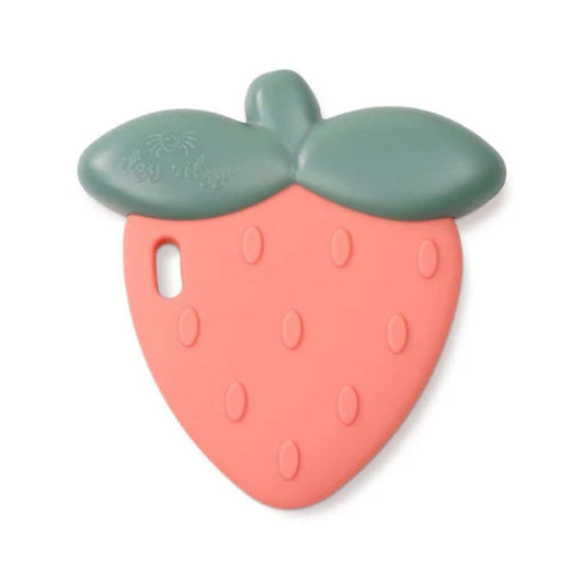 Itzy Ritzy Sweetie Shake Teether with Rattle, Strawberry - ANB Baby