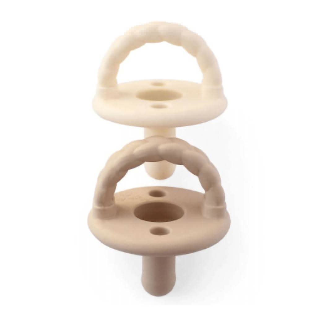 Itzy Ritzy Sweetie Soother Orthodontic Pacifier, Set of 2-Pacifiers & Accessories-Itzy Ritzy-Buttercream & Toast-ANB Baby Store
