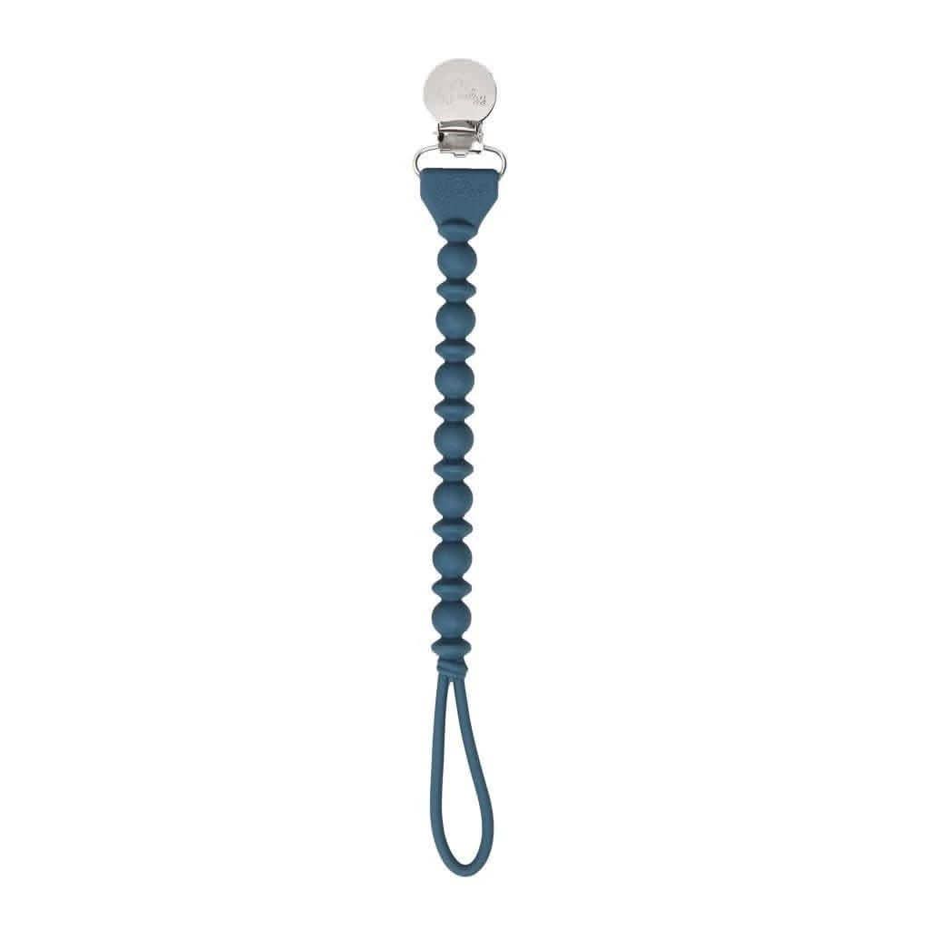 Itzy Ritzy Sweetie Strap Silicone One-Piece Pacifier Clip-Pacifiers & Accessories-Itzy Ritzy-Navy Bead-ANB Baby Store