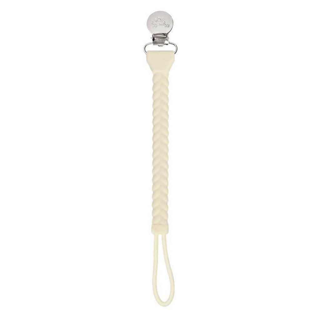 Itzy Ritzy Sweetie Strap Silicone One-Piece Pacifier Clip-Pacifiers & Accessories-Itzy Ritzy-Buttercream Braid-ANB Baby Store