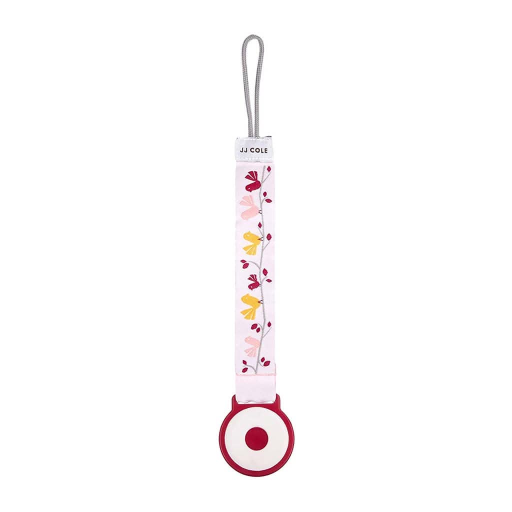 JJ COLE Easy Attach Pacifier Clip - Pink Chickadee-Pacifiers & Accessories-JJ Cole-Pink-ANB Baby Store