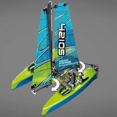 Lego Technic Catamaran Model Sailboat Building Kit, 404 Pieces, ANB BABY