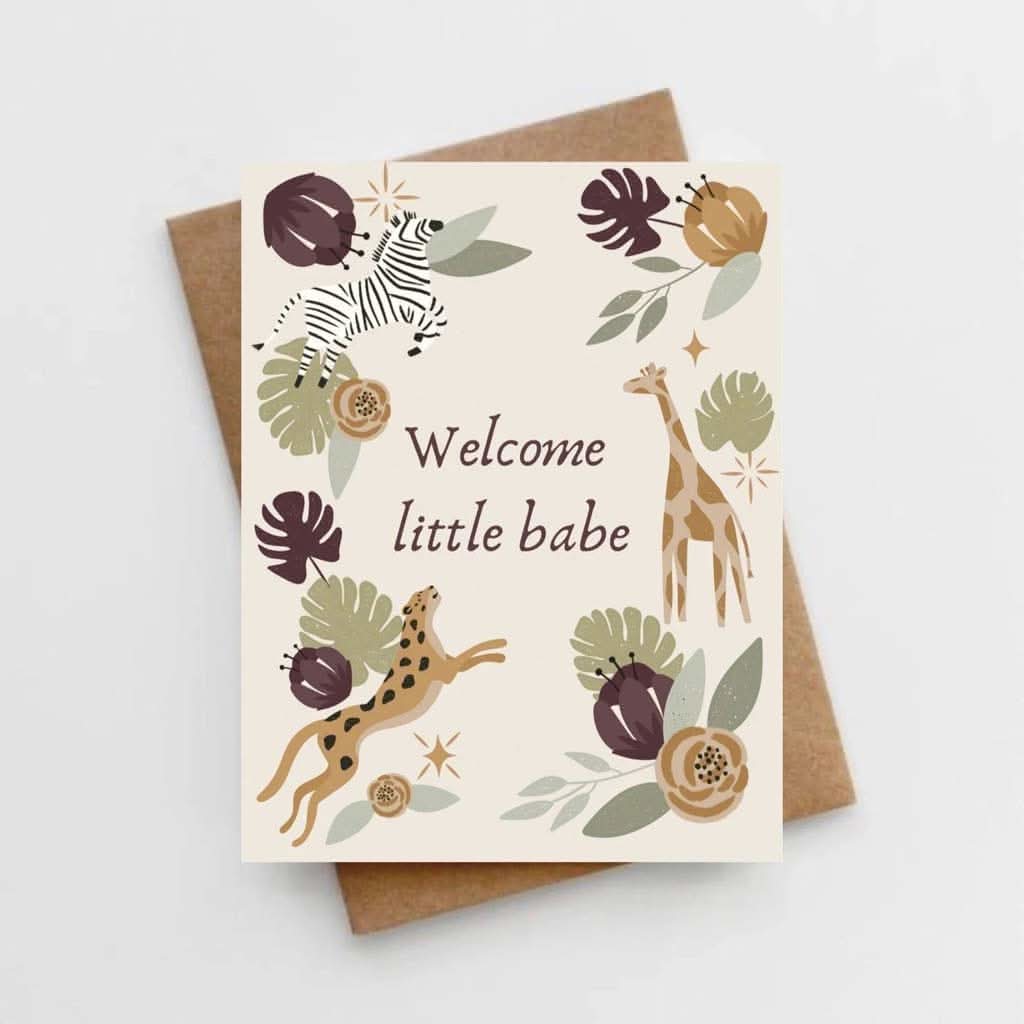 Lemon Milk Paper Welcome Little Babe Card-Gifts-Lemon Milk Paper-ANB Baby Store