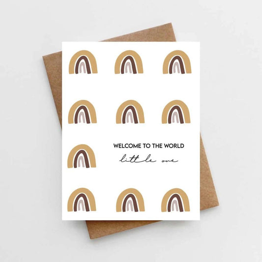 Lemon Milk Paper Welcome to the World's Little One Card - ANB Baby
