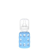Lifefactory 4 - Ounce Glass Baby Bottle with Stage 1 Nipple, Stopper and Cap - ANB Baby