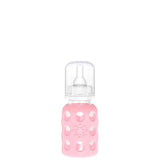 Lifefactory 4 - Ounce Glass Baby Bottle with Stage 1 Nipple, Stopper and Cap - ANB Baby
