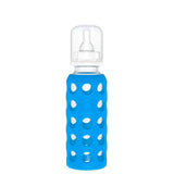 Lifefactory 9 - Ounce Glass Baby Bottle with Stage 1 Nipple, Stopper and Cap - ANB Baby