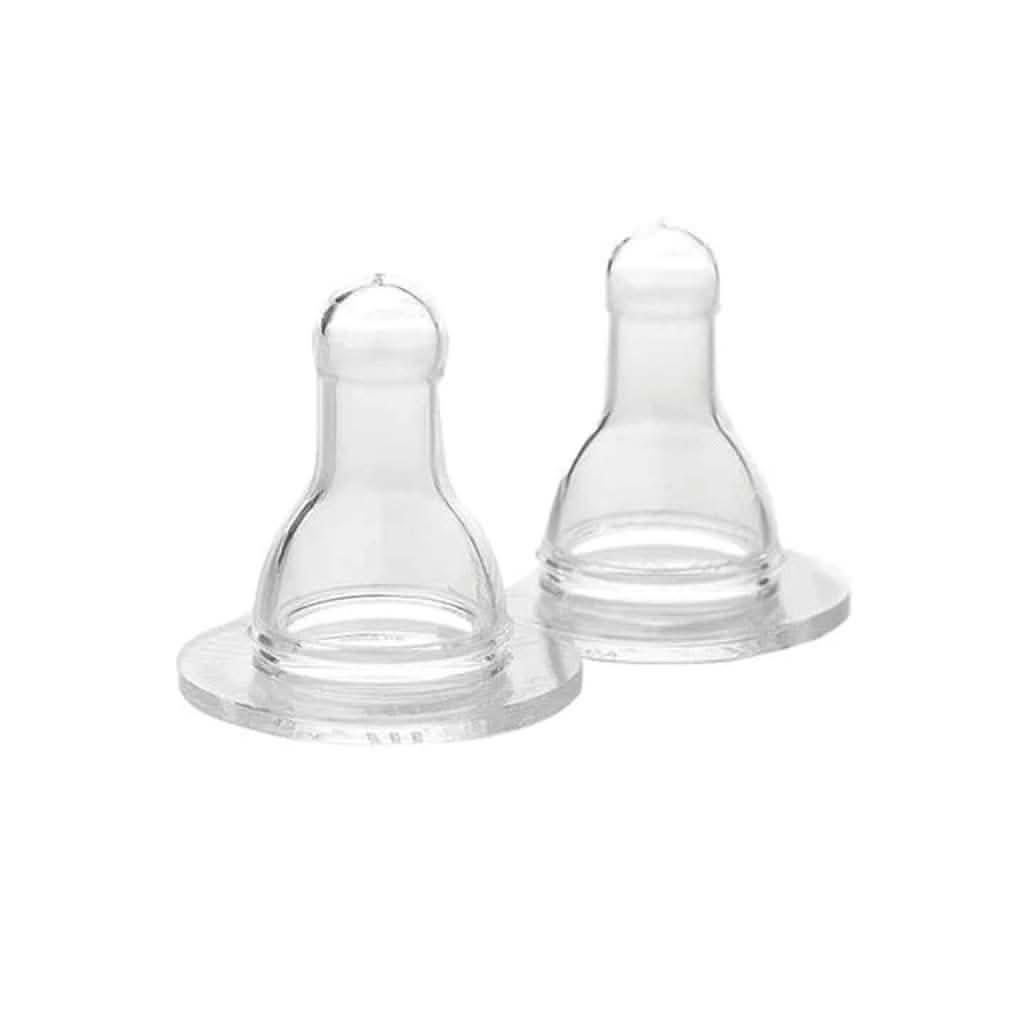 Lifefactory Stage 1 Baby Bottle Nipple for 4 - Ounce and 9 - Ounce, Clear, Pack of 2, ANB BABY