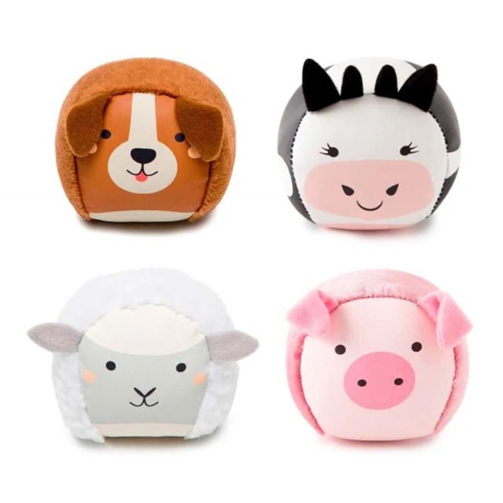 Little Big Friends Animals Soft Balls, Set of 4-Baby Toys-Little Big Friends-Farm Animals-ANB Baby Store