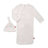 Magnetic Me Love Lines Pointelle Magnetic Gown and Hat Set, Newborn - 3 Months - ANB Baby