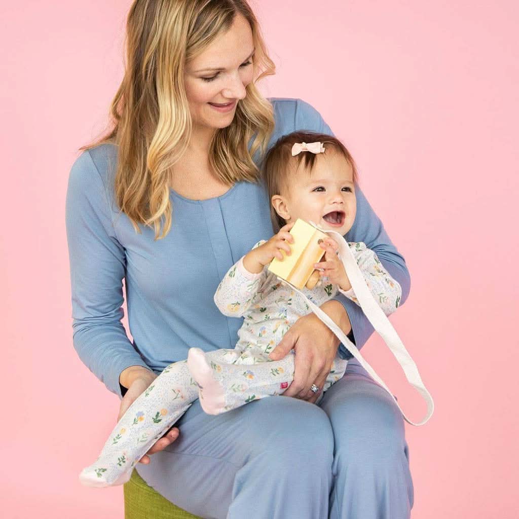 Magnetic Me Pink Abbey Organic Cotton Footie, ANB BABY