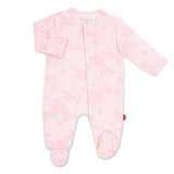 Magnetic Me Pink Doeskin Modal Magnetic Footie - ANB Baby