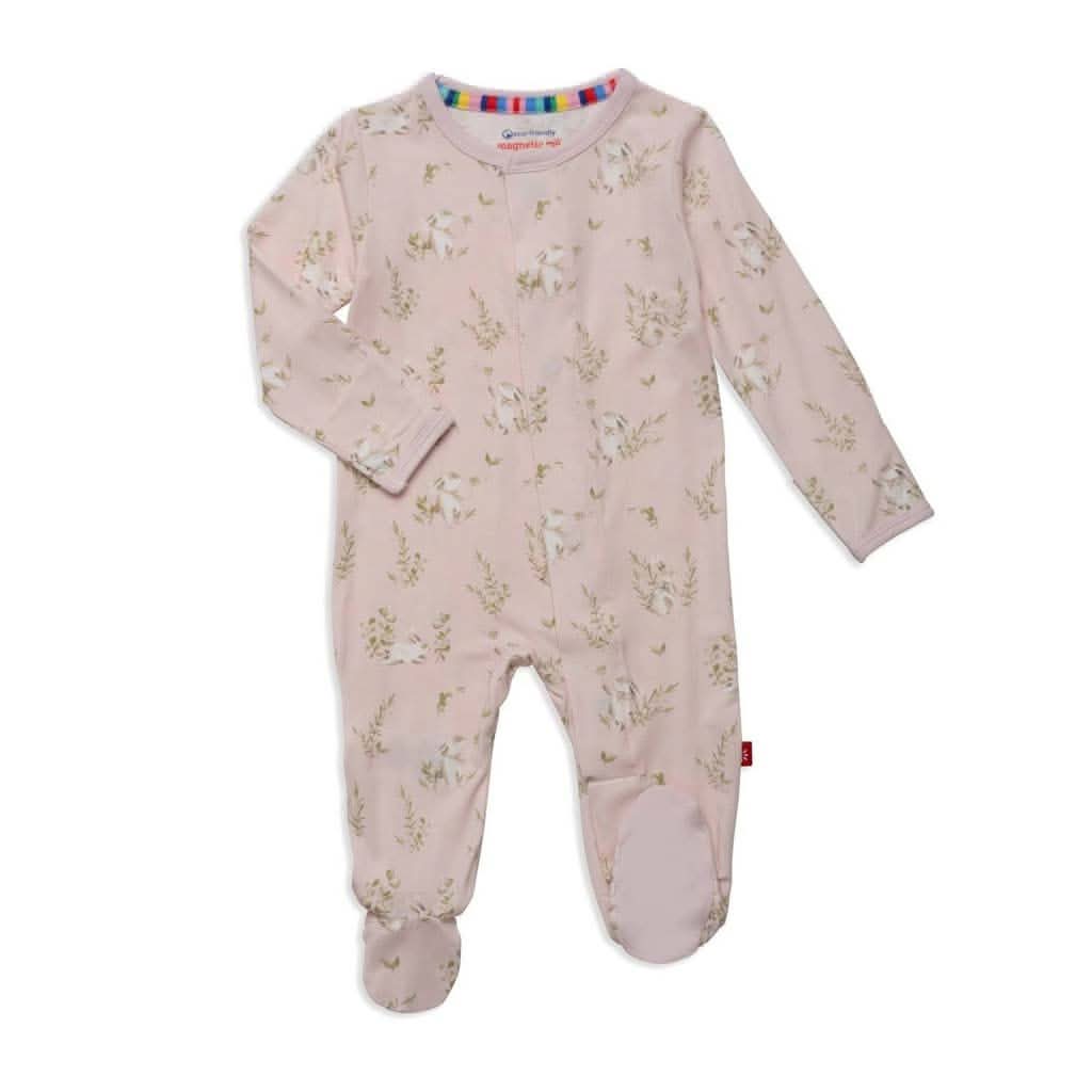 Magnetic Me Pink Hoppily Ever After Magnetic Footie-Clothing-Magnetic Me-0-3 Months-ANB Baby Store