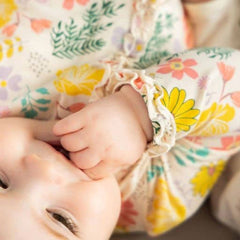 Magnetic Me Primrose Cottage Ruched Ruffle Magnetic Footie, ANB BABY