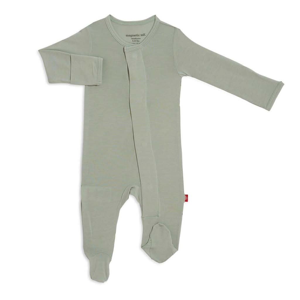 Magnetic Me Sea Foam Modal Magnetic Footie-Clothing-Magnetic Me-6-9 Month-ANB Baby Store