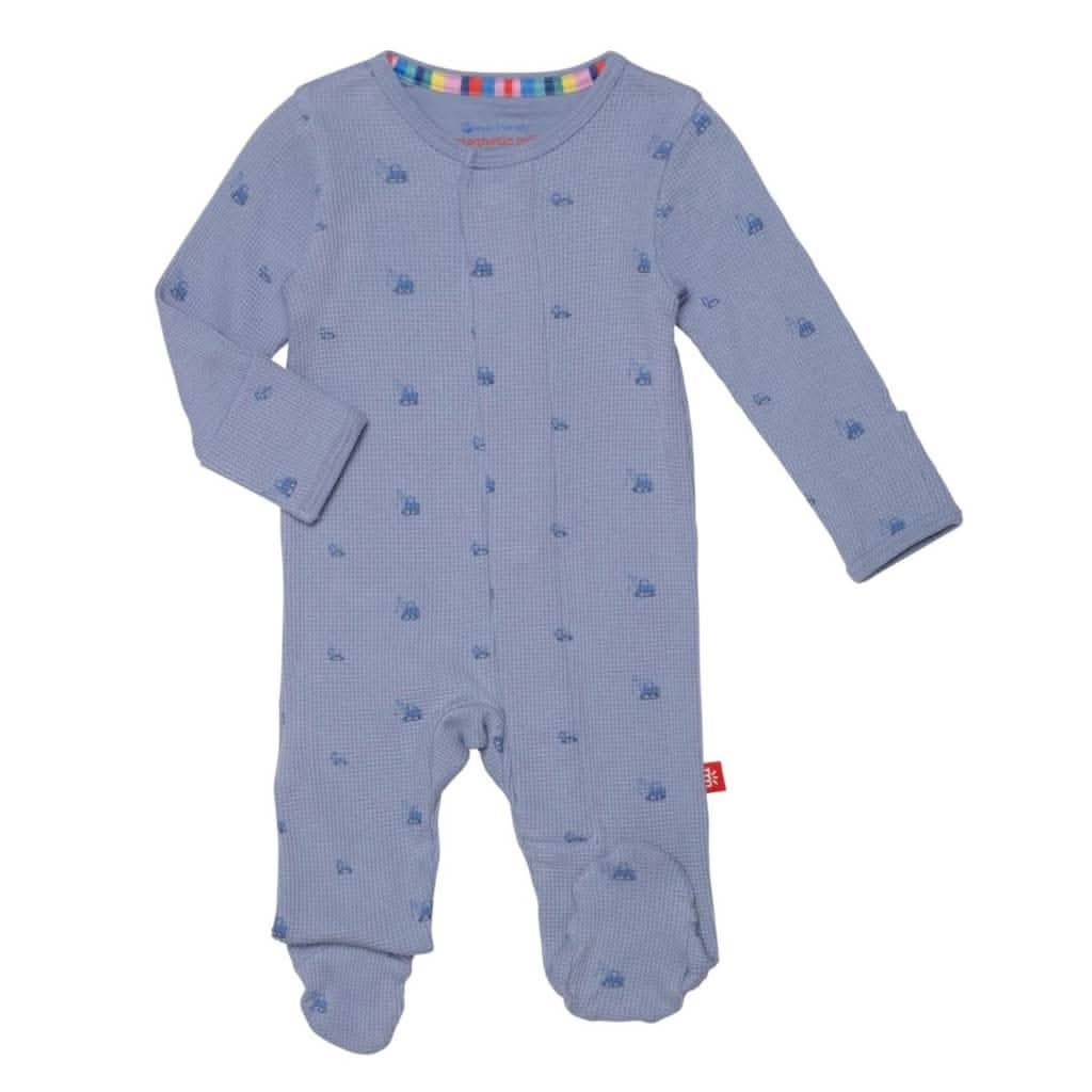 Magnetic Me Soft Slate Waffle Magnetic Footie-Clothing-Magnetic Me-0 - 3 Months-ANB Baby Store