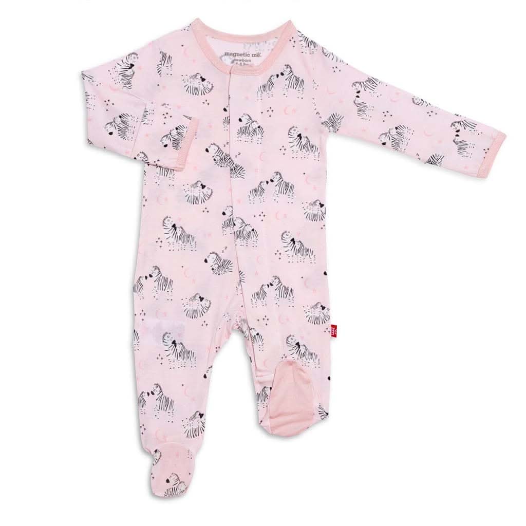 Magnetic Me Z Best Pink Modal Magnetic Footie-Clothing-Magnetic Me-Newborn-ANB Baby Store