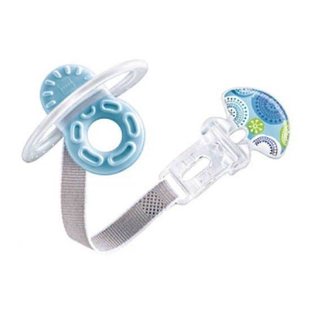 MAM Bite and Relax Teether and Clip, Blue-Pacifiers & Accessories-MAM-ANB Baby Store