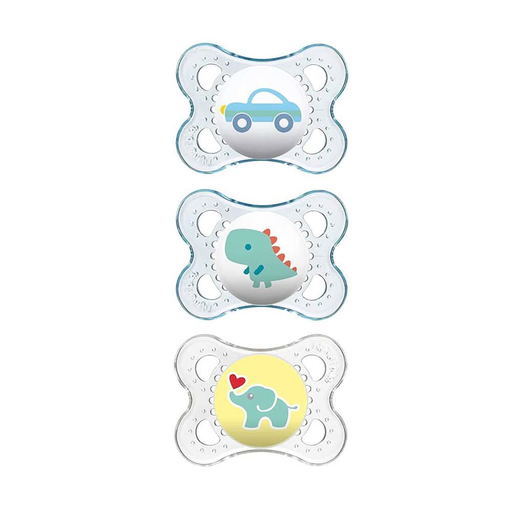 MAM Clear Collection Pacifier Value Pack Set Of 3 Pacifiers 0-6 Months-Pacifiers & Accessories-MAM-ANB Baby Store