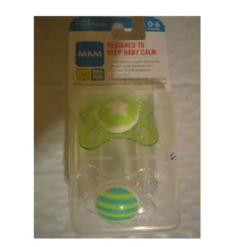 MAM Clear Pacifier 2 Pack for 0 - 6 Months, ANB BABY
