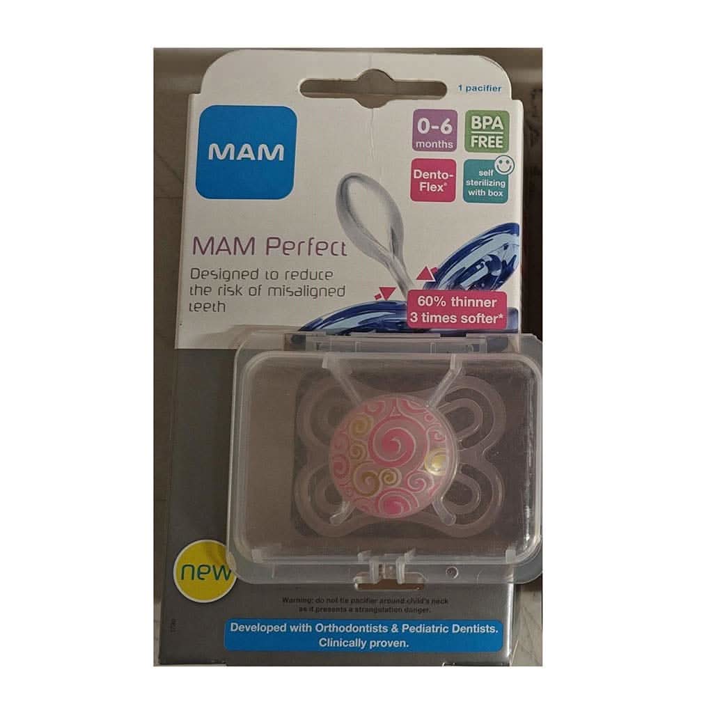 MAM Perfect Pacifier 0-6 Months-Pacifiers & Accessories-MAM-Pink-ANB Baby Store