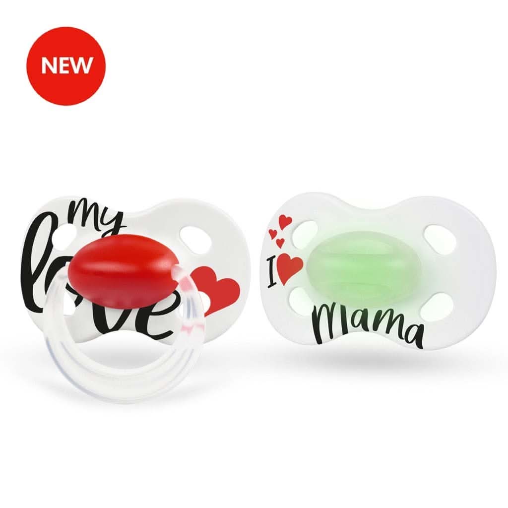 Medela Baby Day & Night Pacifier, My Love design, 2 Pack-Pacifiers & Accessories-Medela-0-6 Months-ANB Baby Store