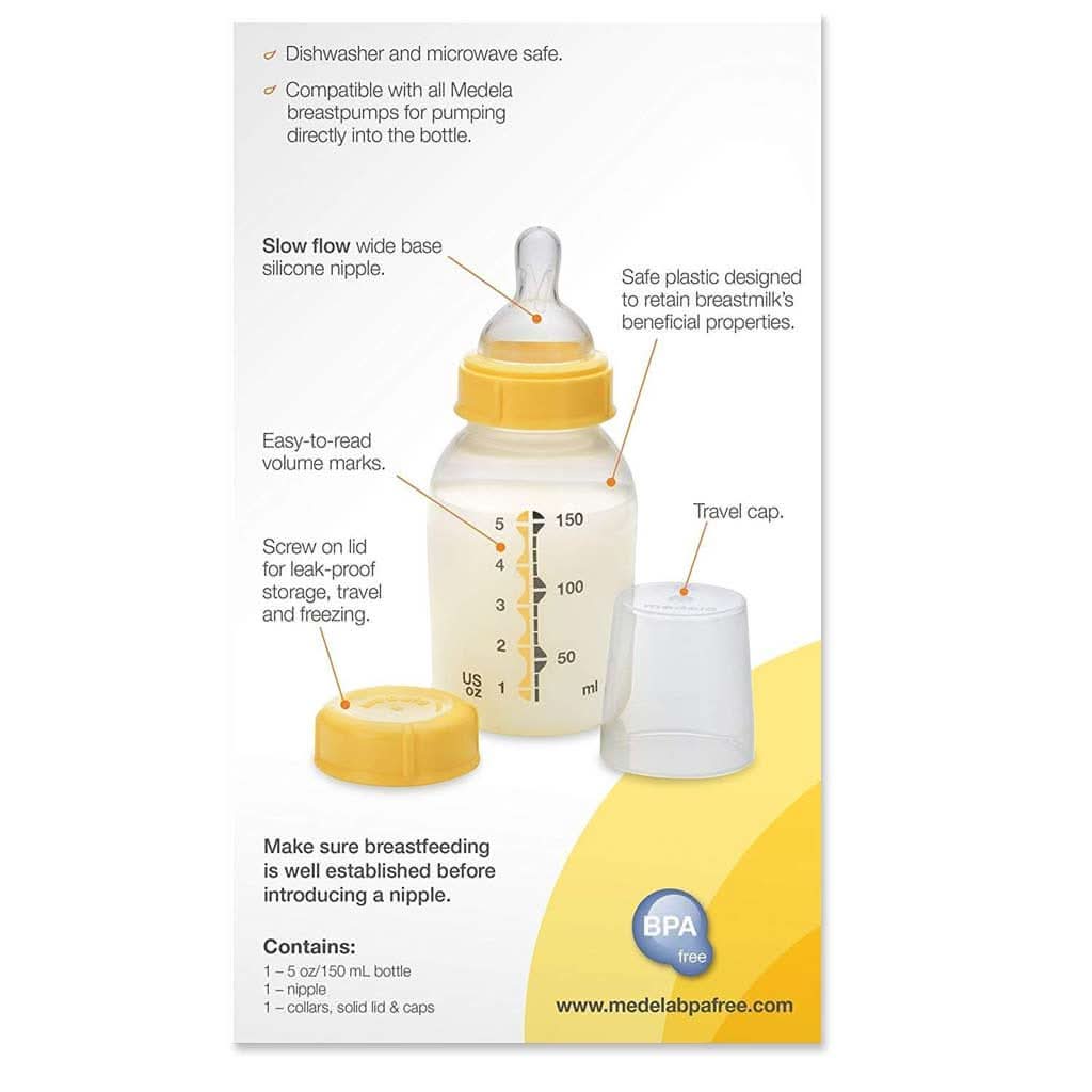 MEDELA Breast Milk Bottle, 5 Ounce, ANB BABY