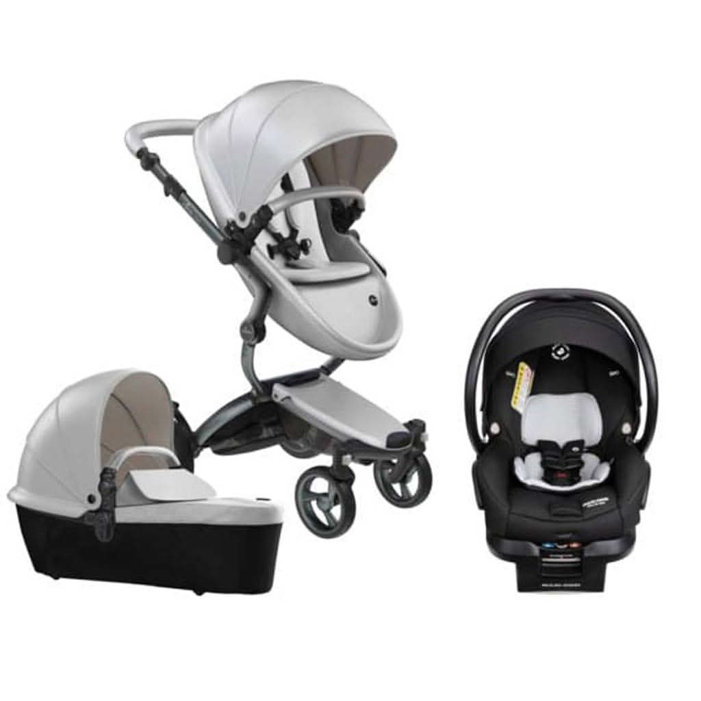 Mima Xari 4G and Maxi Cosi Mico XP Max Travel System-Travel Systems-mima-Graphite Grey Chassis / Argento Seat / Stone White Starter Pack-ANB Baby Store