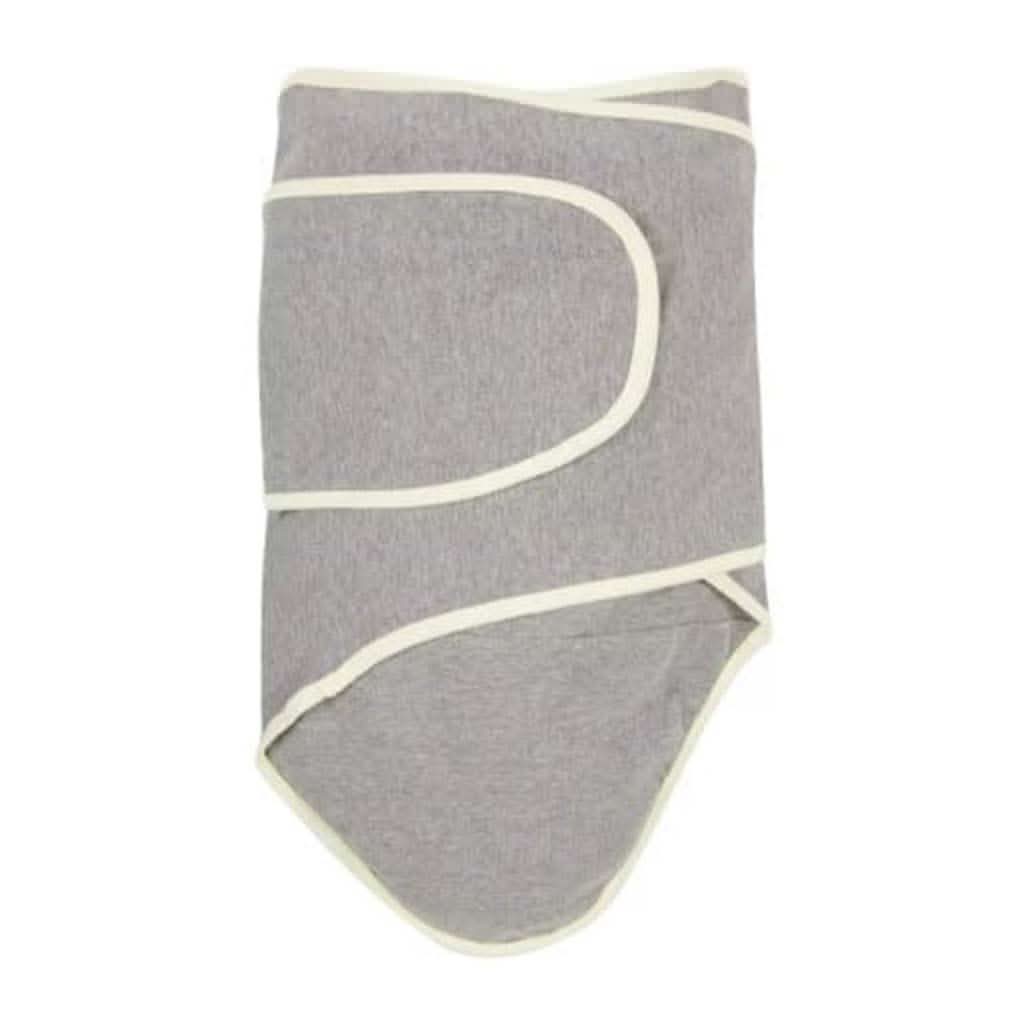 Miracle Blanket Baby Swaddle Blanket, Gray with Yellow Trim-Swaddle & Sleeping Bags-Miracle Blanket-ANB Baby Store