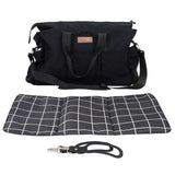 Mountain Buggy V1 Double Satchel with Clips, Change Mat, Herringbone - ANB Baby