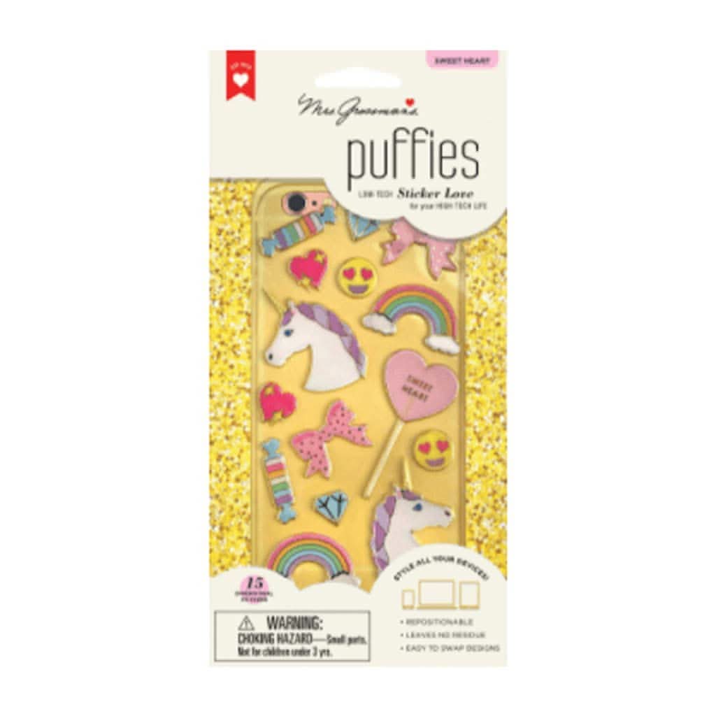 Mrs Grossmans Metallic Sweetheart Puffies-Puzzles & Games-Mrs. Grossman's-ANB Baby Store