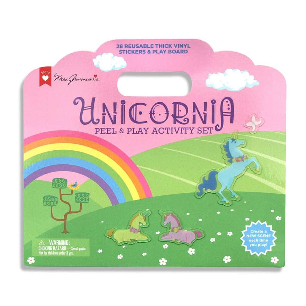 Mrs Grossmans Peel And Play Unicornia Reusable Sticker Activity Set-Puzzles & Games-Mrs. Grossman's-ANB Baby Store
