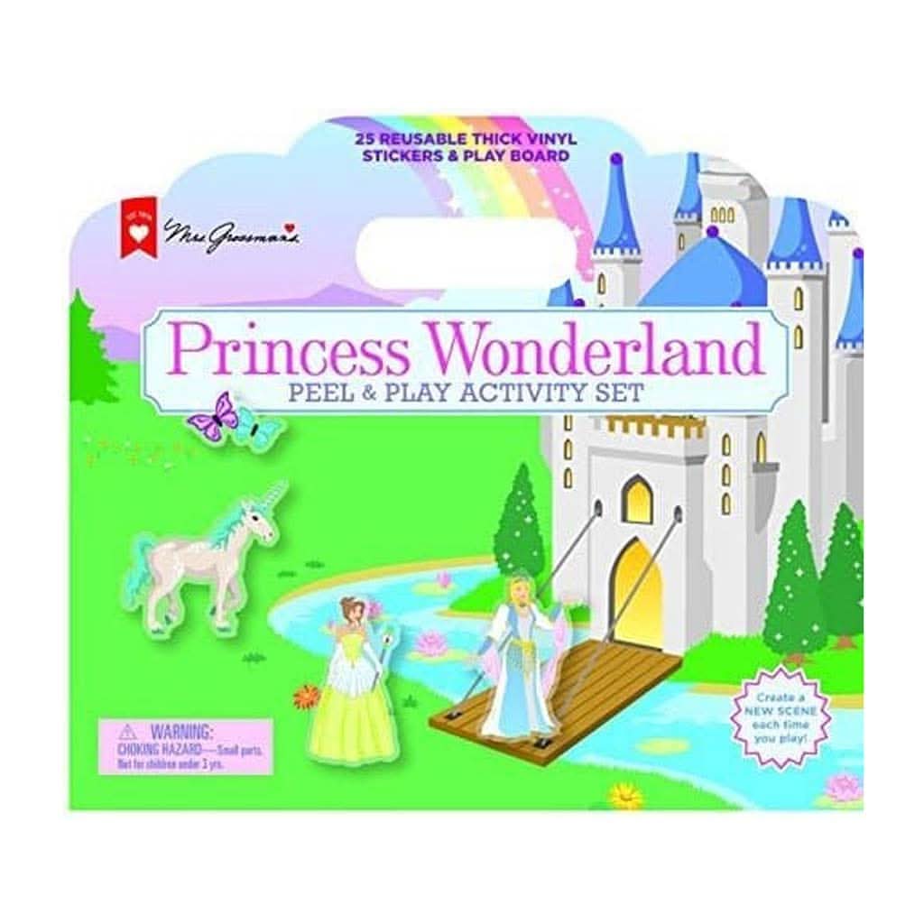 Mrs. Grossman's Princess Wonderland Peel & Play Kids Activity Set Reusable Vinyl-Puzzles & Games-Mrs. Grossman's-ANB Baby Store