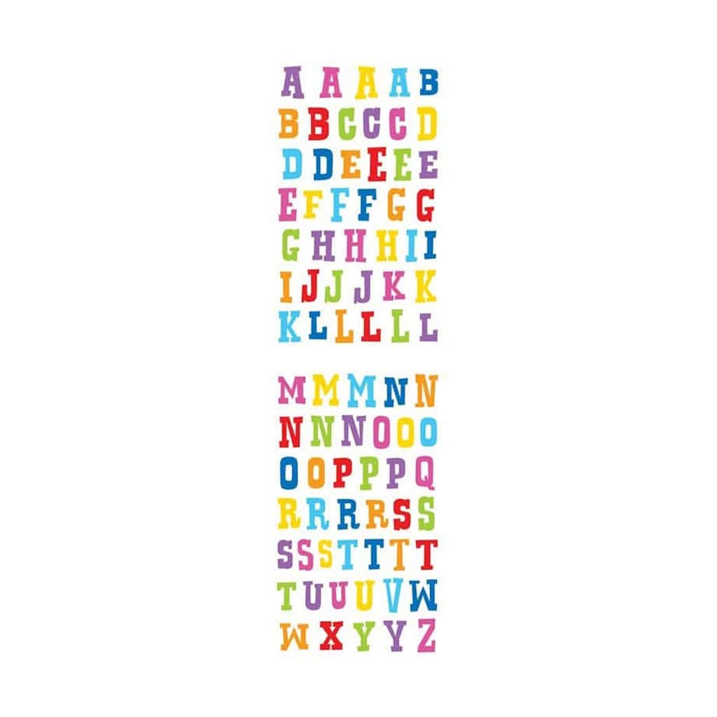 Mrs. Grossman's Strip of Block Alphabet Stickers-Puzzles & Games-Mrs. Grossman's-ANB Baby Store