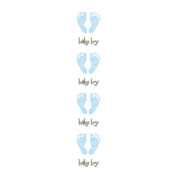 Mrs Grossmans Strip of Blue Footprints Stickers