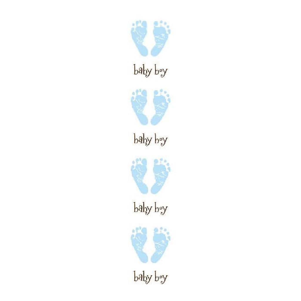 Mrs Grossmans Strip of Blue Footprints Stickers-Puzzles & Games-Mrs. Grossman's-ANB Baby Store