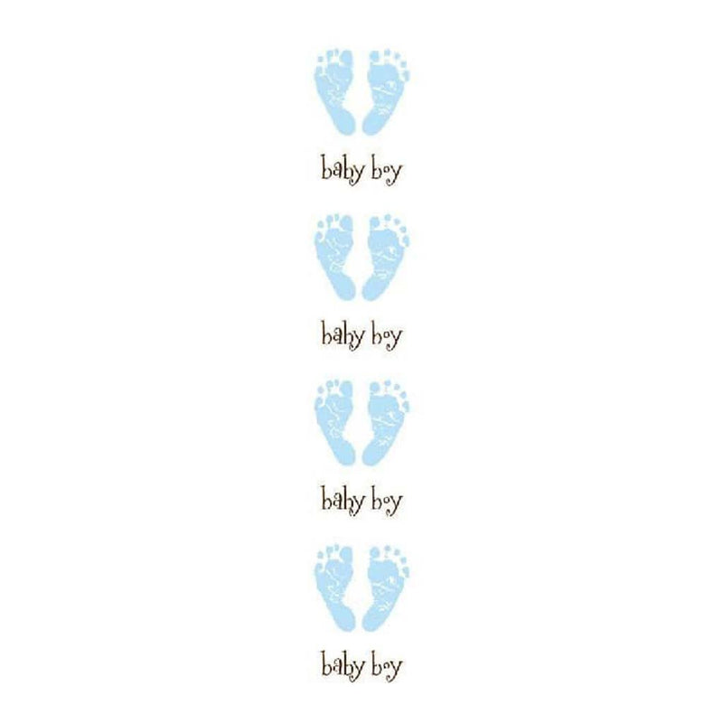 Mrs Grossmans Strip of Blue Footprints Stickers - ANB Baby