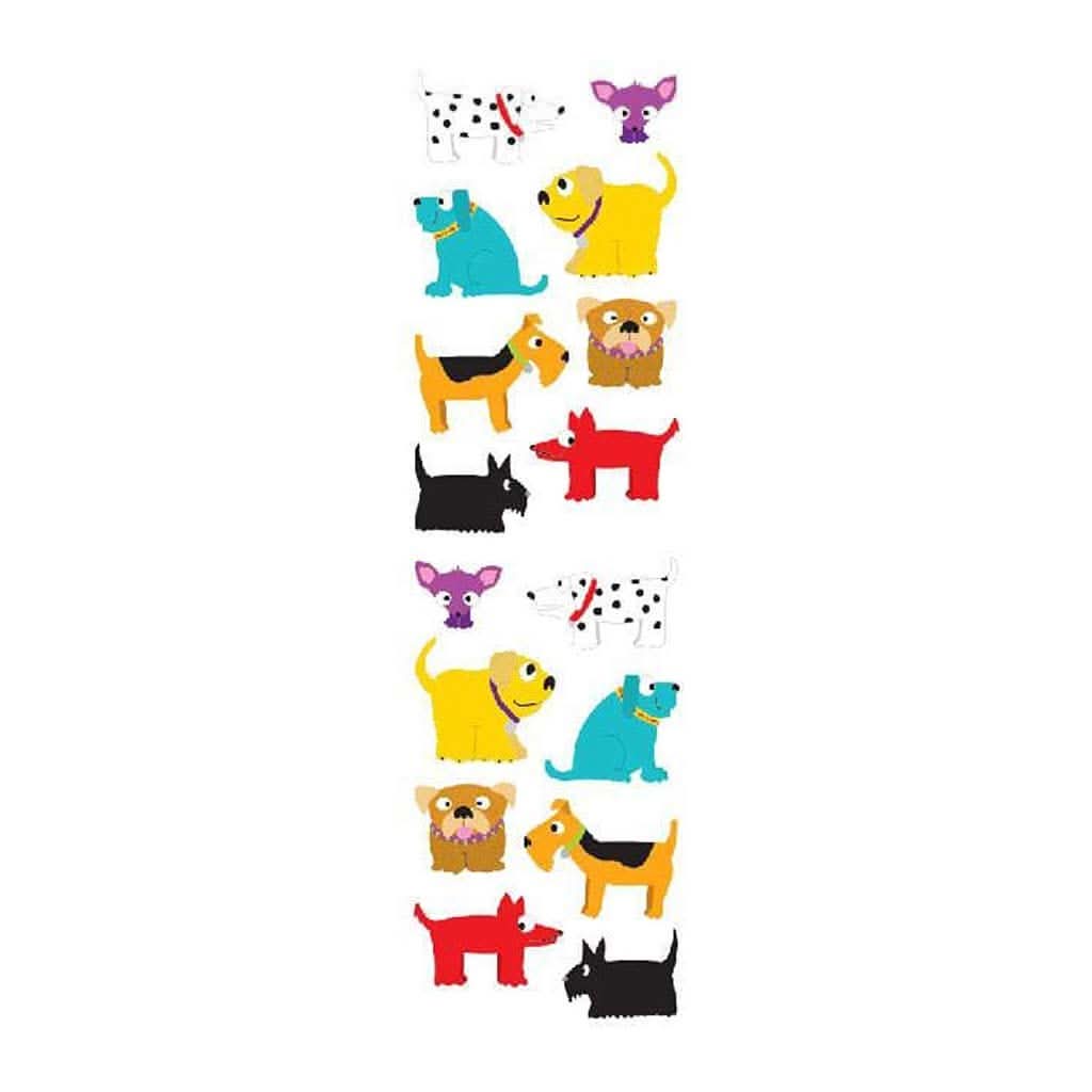 Mrs Grossmans Strip of Chubby Dogs Stickers-Puzzles & Games-Mrs. Grossman's-ANB Baby Store