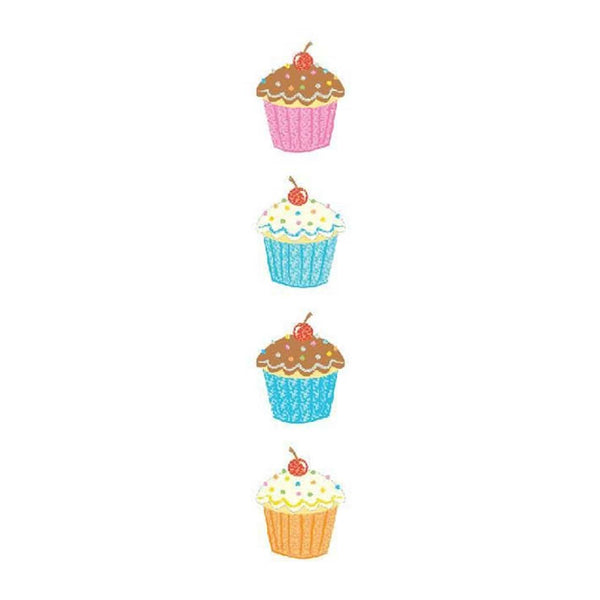 Mrs. Grossman's Strip of Delightful Cupcake Stickers