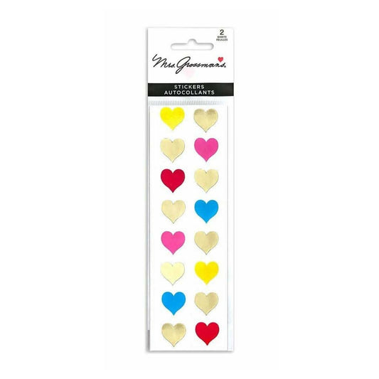 Mrs Grossman's Strip of Gold Multi Hearts Stickers - ANB Baby