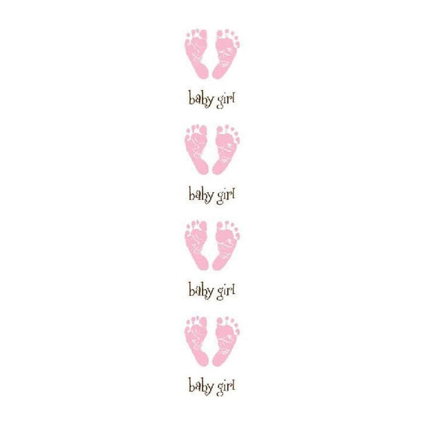 Mrs. Grossman's Strip of Pink Footprints Stickers