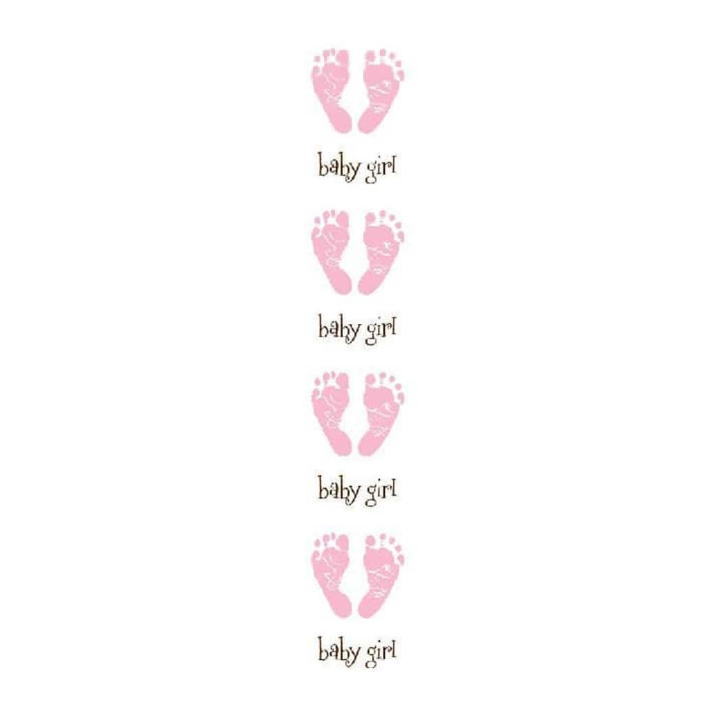 Mrs. Grossman's Strip of Pink Footprints Stickers-Puzzles & Games-Mrs. Grossman's-ANB Baby Store