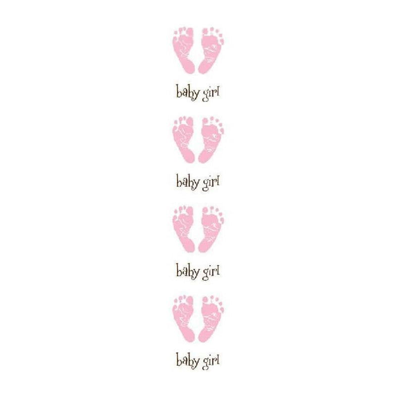 Mrs. Grossman's Strip of Pink Footprints Stickers, ANB BABY
