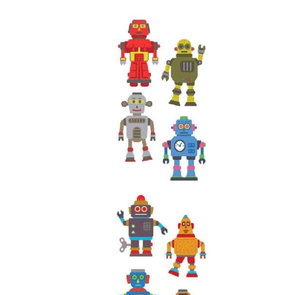Mrs. Grossman's Strip of Robots Stickers-Puzzles & Games-Mrs. Grossman's-ANB Baby Store