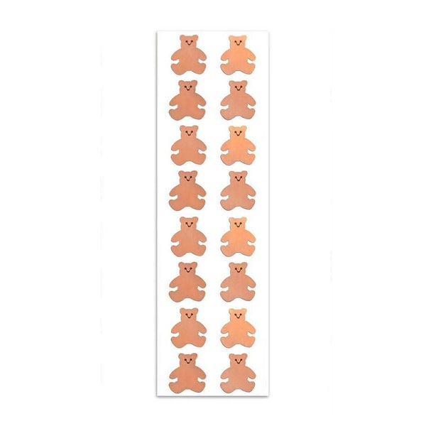 Mrs. Grossman's Strip of Rose Gold Bear Stickers