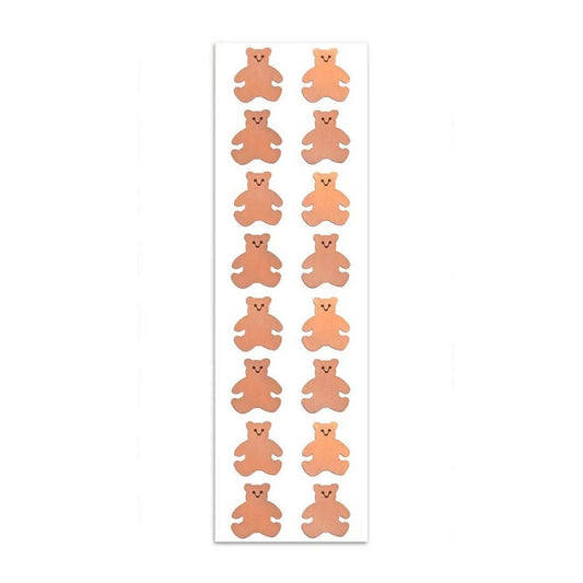 Mrs. Grossman's Strip of Rose Gold Bear Stickers - ANB Baby