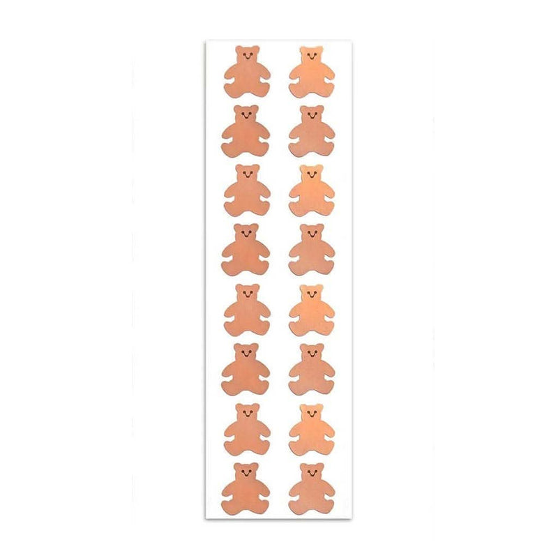 Mrs. Grossman's Strip of Rose Gold Bear Stickers, ANB BABY
